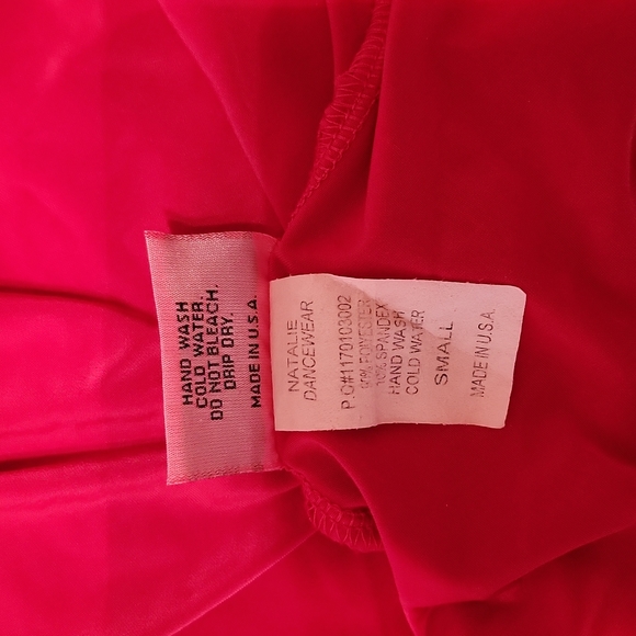 Natalie Adult Hi-Lo Pull-On Skirt size small color red - Picture 6 of 6